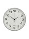 Silberne Analoge Wanduhr 30cm Leiser Quarzmechanismus Großes Zifferblatt