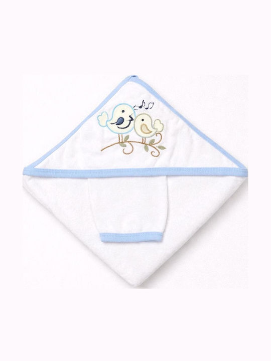 Kamtex Baby Baby-Badetuch mit Kapuzen 80x80cm