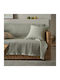 Gofis Home Calyra Four-Seater Sofa Jacquard Throw 180x350cm Smoke Green