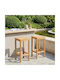 Hölzernes Gartenhocker Bar Außenbereich Braun 2Stücke 35x35x75cm