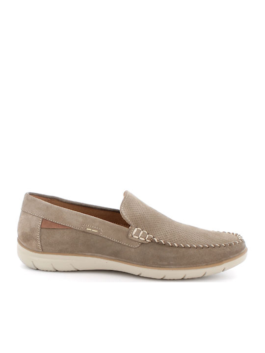 Leather Men's Loafers In Brown Colour