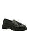 Leather Women's Loafers in Black Colour
