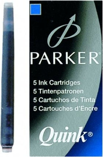 Parker Quink 5 Rezerve de Cerneală pentru Stilou Lat