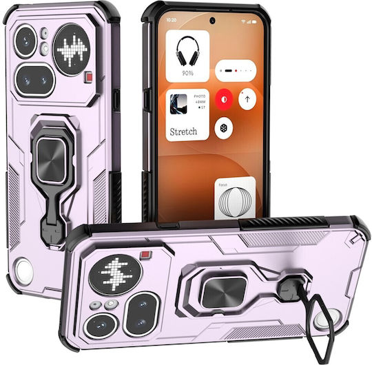 Magnetischer Umschlag Rückseite Kunststoff Lila (Nichts Phone (4a) Pro)