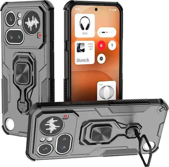 Magnetische Rückseitenhülle Kunststoff Schwarz Für Nichts Phone (4a) Pro