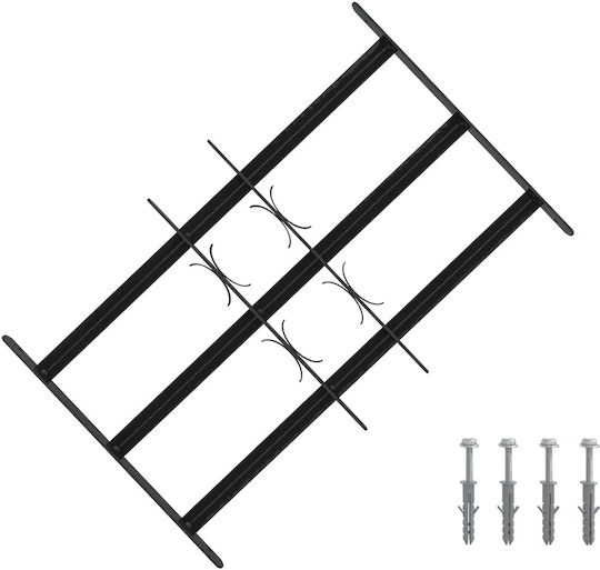 Plasă de Securitate pentru Ferestre 3 Pachete 3 Bucăți 43-74 cm 42031285 Negru