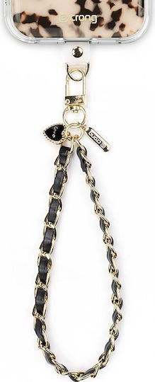 Crong Phone Charm Lanyard Phone Pendant Black Twist Crgphch16