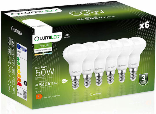 Lumiled LED Glühbirne 6W für E14 Fassung und Form R50 Naturweiß 540 Lumen