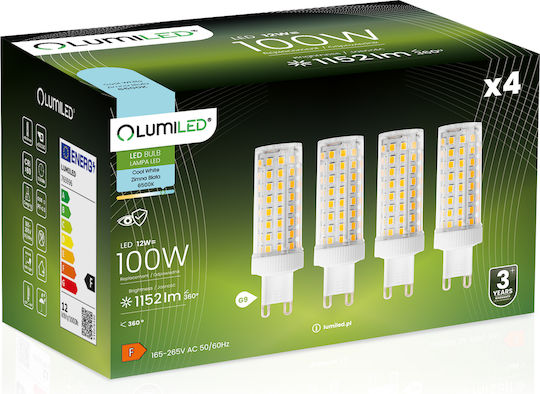 Lumiled Λάμπα LED 12W για Ντουί G9 Ψυχρό Λευκό 1152lm