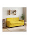 Doppelsitzer Sofa Bett Gelb 154x94.5x80.5cm