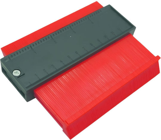 Șablon De Măsurare Contur Alista Home Riglă Integrată Copiere Unghiuri Forme Neregulate Plastic Durabil 14.6 X 10.5 Cm Roșu Negru