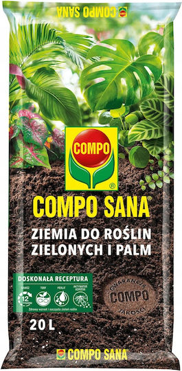 Compo Boden Substrat Grüne Pflanzen Palmen pH 5,0-6,5 20 L