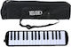 Melodică 32 De Clape Alista Home Din Abs Pentru Începători 45 X 13 X 7 Cm Include Husă Suflantă Neagră