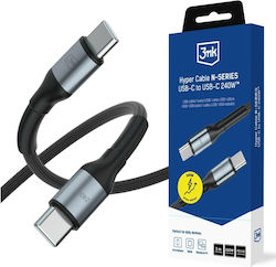 3MK USB 2.0 Cable USB-C Male - USB-C 240W PD Black 3m 3MK USB 2.0 Cable USB-C Male - USB-C 240W PD Black 3m