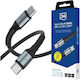 3MK Cablu Hyper USB 2.0 USB-C Masculin - USB-C 100W Negru 1.5m