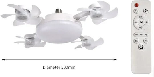 Ventilator De Tavan Cu Lumină Negru