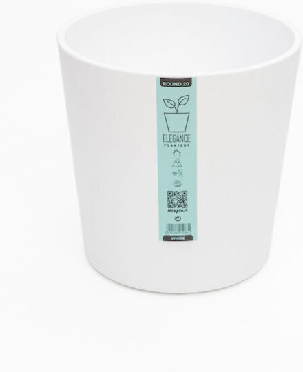 Micplast Pflanzgefäß Elegance Rund 20 Weiß