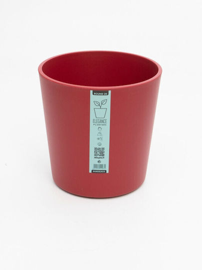 Micplast Elegance Round Flower Pot 20 Bordeaux