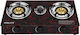 Sokany Countertop Gas Burner Triple Black
