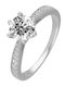 Brizzling Single Stone Ring Silver With Diamond