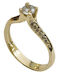 Single Stone Ring From 14K Gold With Zircon