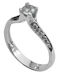 Single Stone Ring In 14K White Gold With Zircon