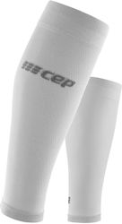Men's Compression Calf Sleeves Cep Ultralight Carbon White Calf Supports