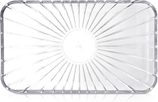 Orion Rectangular Glass Transparent Serving Platter 27.5x16.5cm Orion Rectangular Glass Transparent Serving Platter 27.5x16.5cm