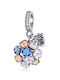 Daskalakis Charm Floare din Argint cu Zircon