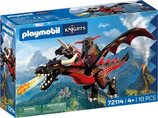 Playmobil Рицари Черен Дракон и Рицар за 4 години