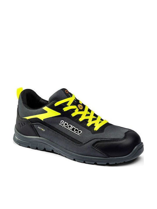 Sparco Nitro Advanced Kalle S3S SR FO SC ESD Сив Флуоресцентно Жълт EN ISO 20345:2022 + A1:2024 BTB0044B0K040
