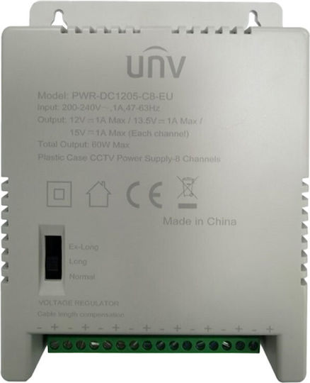 Uniview Alimentarea Cu Energie Electrică Sisteme CCTV PWR-DC1205-C8-EU