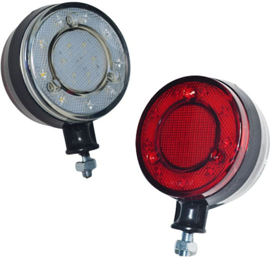 Led Светлина За Странична Маркировка 18 Led Бели Червени 12v 24v Scania Volvo Man Daf Mercedes