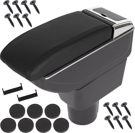 Dacia Duster I 10-17 Armrest Storage Black Eco-leather + Installation Kit