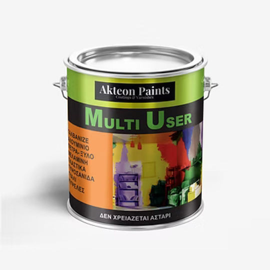 Multi User Wasserlösliches Acrylfarbe Hoch Elastisch Metall & Holz Innen- & Außenbereich – Weiß Oder Transparent Farbbar 750ml Weiß
