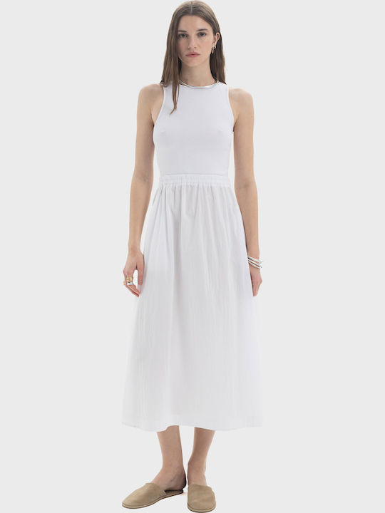 Summer Midi Dress White