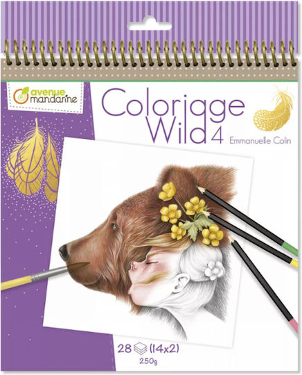 Avenue Mandarine Zeichenblöcke Wild 4 25*20cm 28 Stück