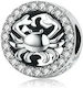 Ασημενιο Charm 925 Crab Round