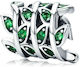 Ασημενιο Charm 925 Green Leaf