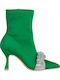 Ghete Dama Ankle Boots cu Toc Înalt Verzi
