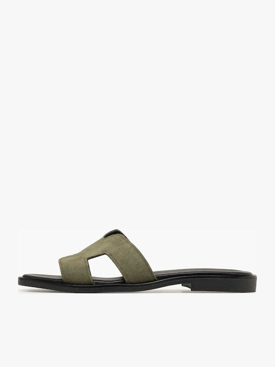 Mortoglou Women's Flat Sandals Green
