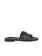 Leather Women's Flat Sandals Black
