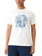 T-shirt Λευκο- Μαυρο- Μπλε