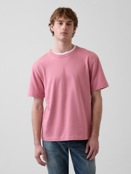 GAP GAP Herrenblusen Rosa Rund Ausschnitt Casual