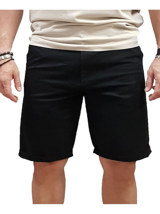 Rebase Ανδρική Βερμούδα Chino Black
