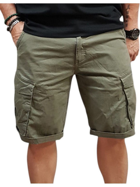 Rebase Ανδρική Βερμούδα Cargo Lt Olive