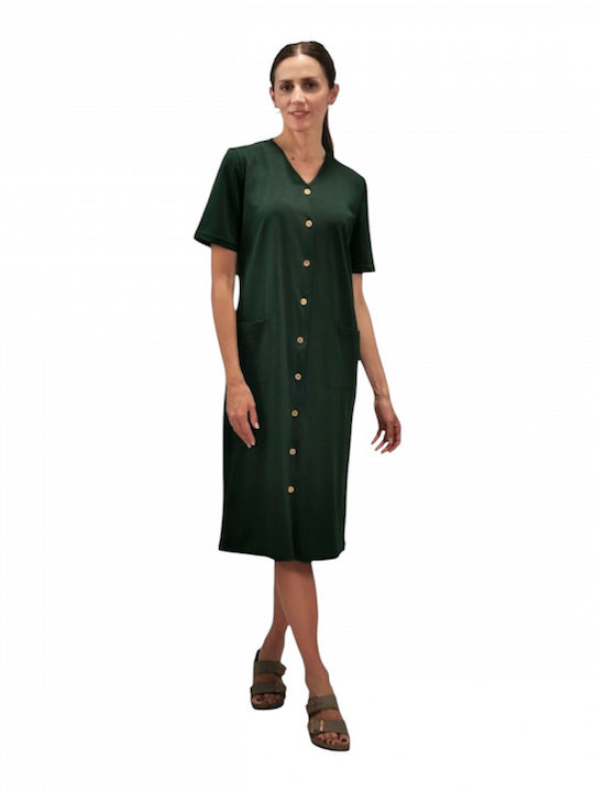 Billys' Fashion Καλοκαιρινή Γυναικεία Ρόμπα Κυπαρισσι 26069-