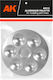 Ak Aluminium Mixing Palette Aluminum Round Paint Mixing Palette 6 Slots