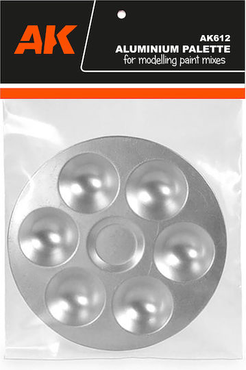 Ak Aluminium Mixing Palette Aluminum Round Paint Mixing Palette 6 Slots
