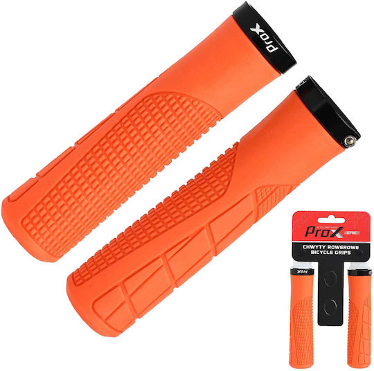 Pro-X Fahrradlenkergriffe GP-34 130mm Drehgriff Fahrradlenker Griffe Orange